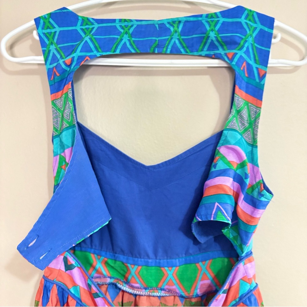 Multicolor Geometric Backless Dress ☀️ - Picture 12 of 14